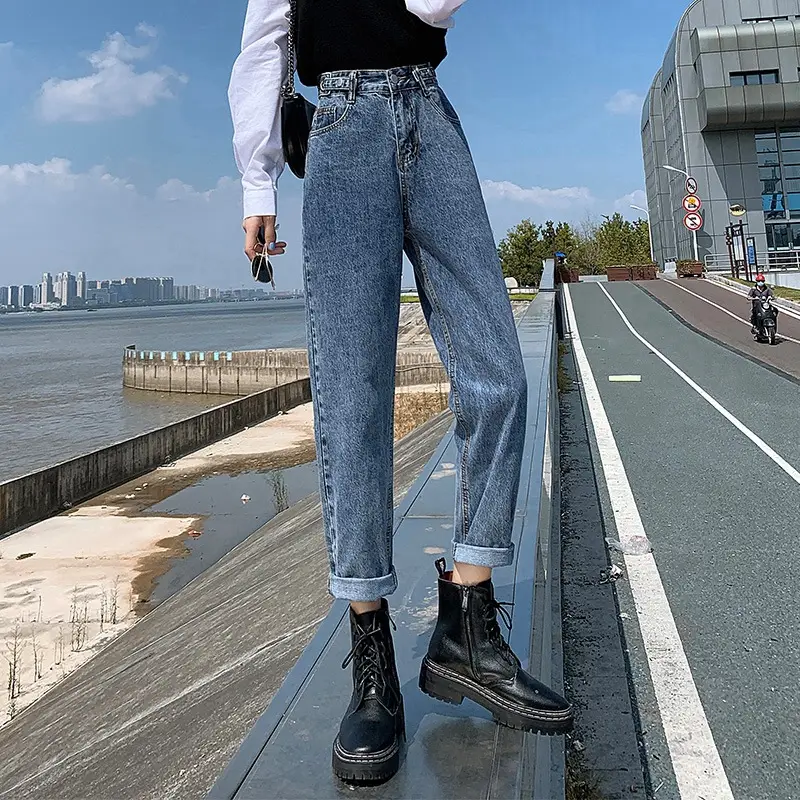 Women Wide Leg Slim Jeans Autumn 2021 - Image 5