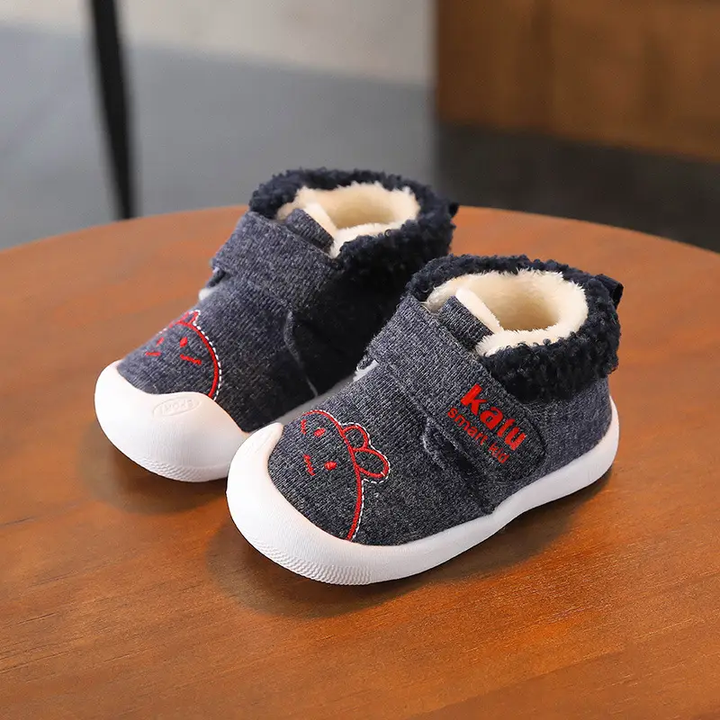 Baby Shoes Blue Fleece Top 0-1 Years Winter Comfort