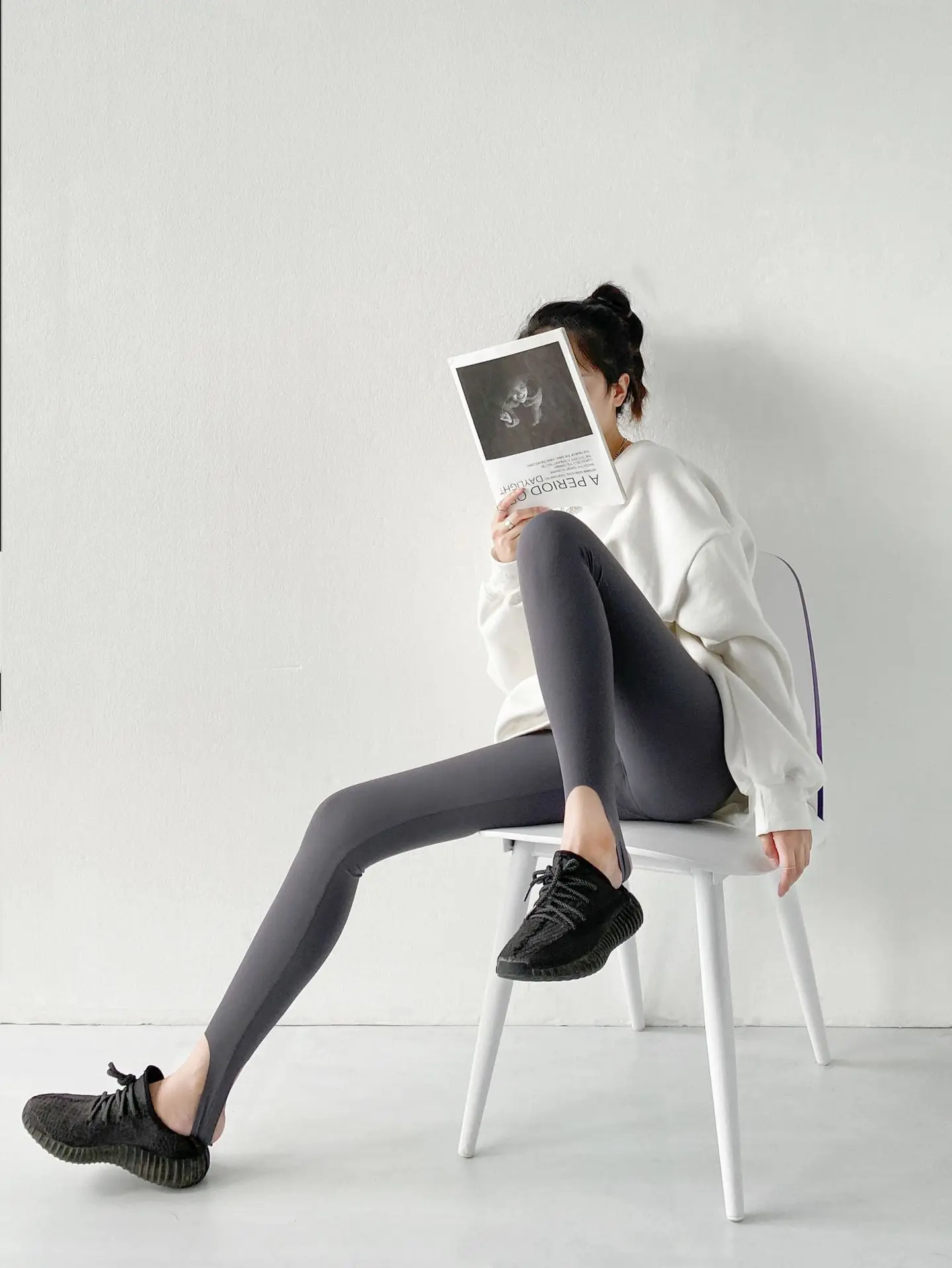2023 Thin Korean Style Leggings Women High Waist Tight Foot Pants