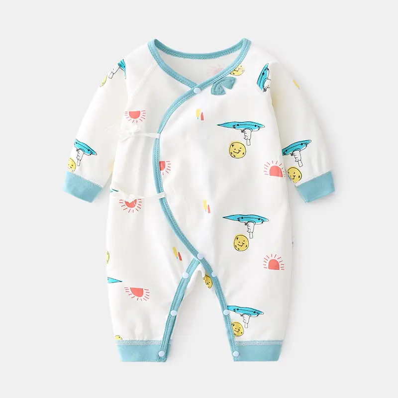 Newborn Pure Cotton Bird Print Jumpsuit for Boys Girls