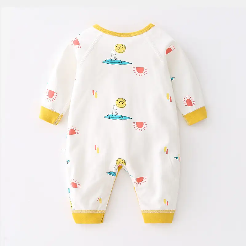 Newborn Pure Cotton Bird Print Jumpsuit for Boys Girls