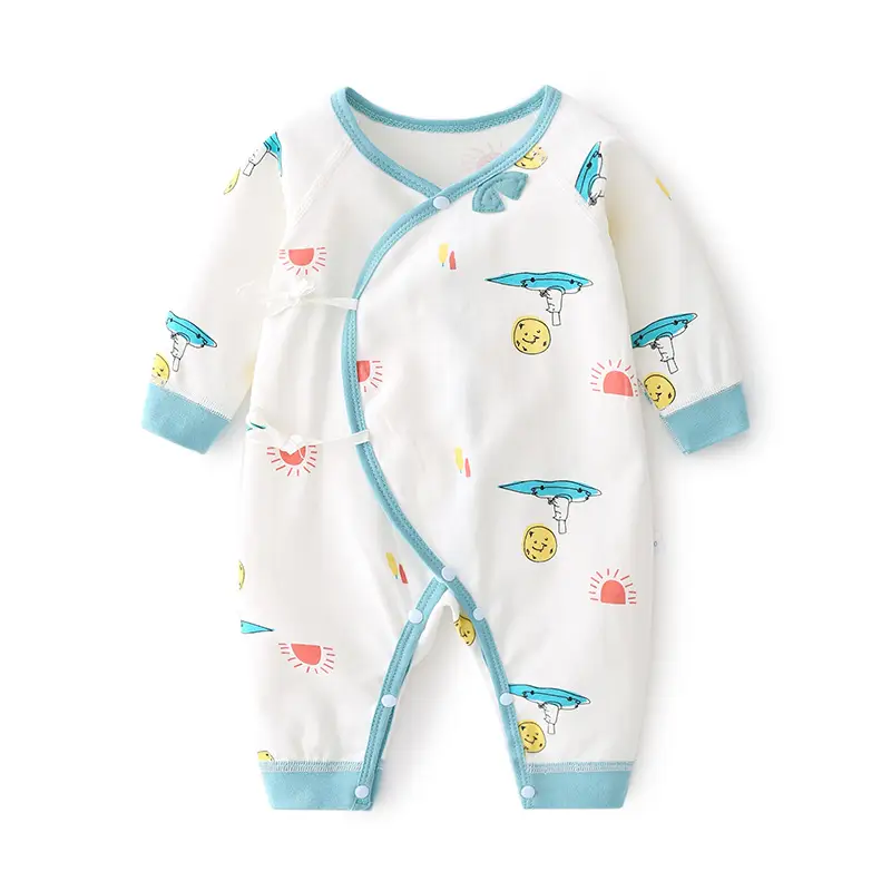 Newborn Pure Cotton Bird Print Jumpsuit for Boys Girls