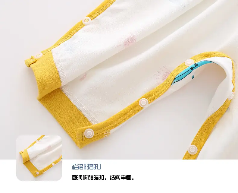 Newborn Pure Cotton Bird Print Jumpsuit for Boys Girls — feature 14