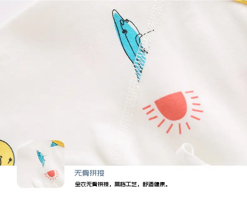 Newborn Pure Cotton Bird Print Jumpsuit for Boys Girls — feature 17