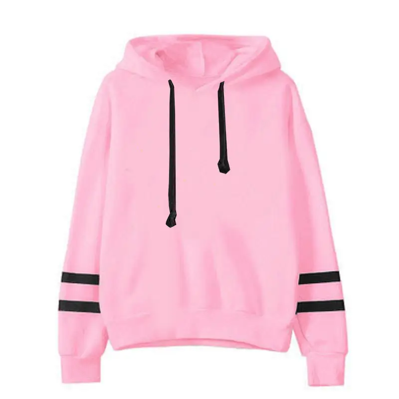 Women Black Hoodie XL with White Stripes - Image 8
