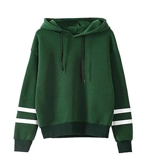 Women Black Hoodie XL with White Stripes - Image 9