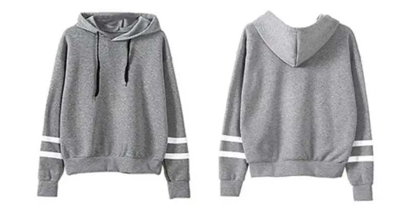 Women Black Hoodie XL with White Stripes - Image 3