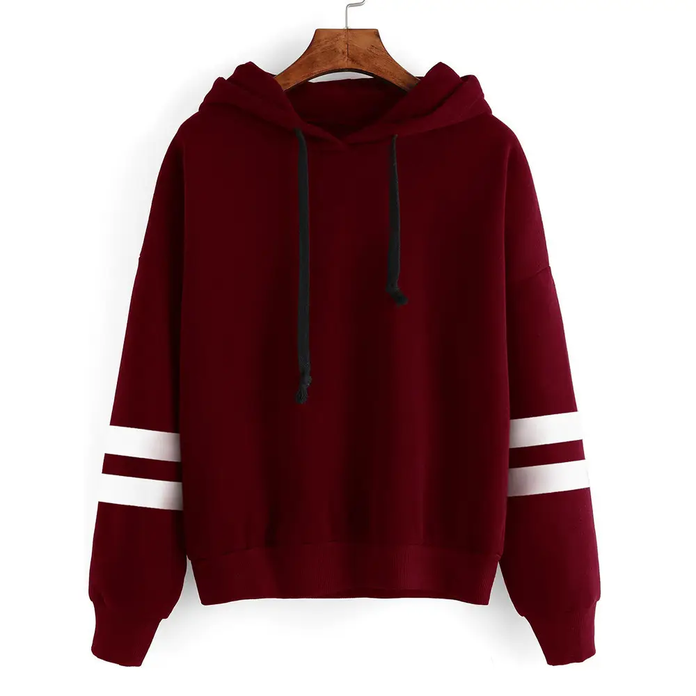 Women Black Hoodie XL with White Stripes - Image 6
