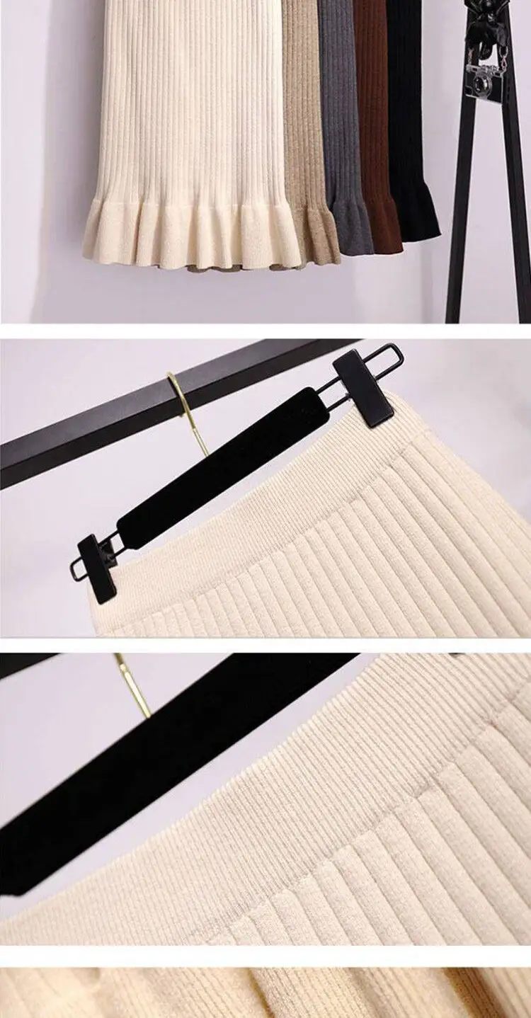 2024 Thick Wool Fishtail Skirt Women's Mid-Length Knitted — feature 6