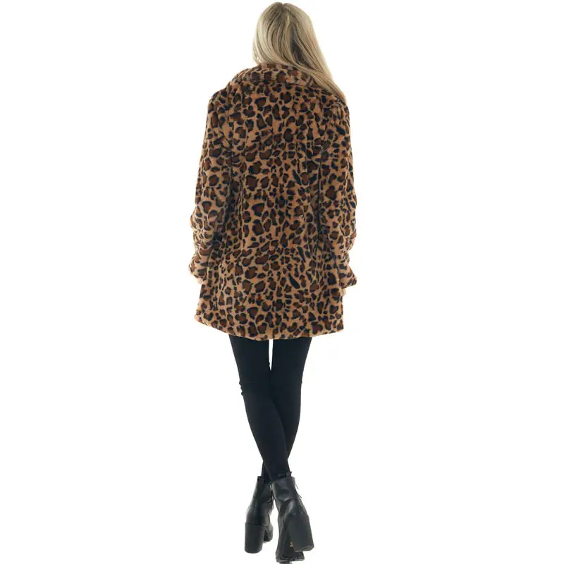 2024 Leopard Print Women's Fur Coat with Pocket — feature 10