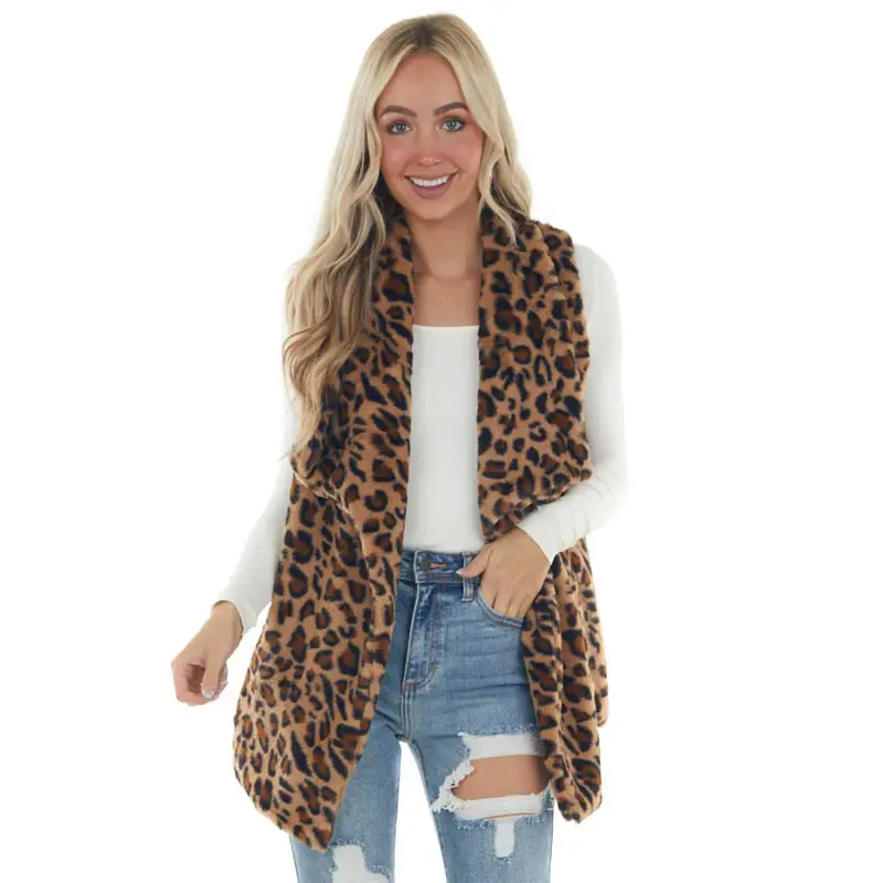 2024 Leopard Print Women's Fur Coat with Pocket — feature 12
