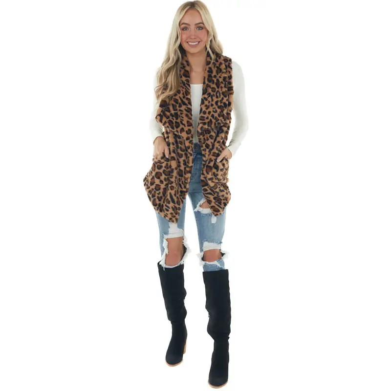 2024 Leopard Print Women's Fur Coat with Pocket — feature 14