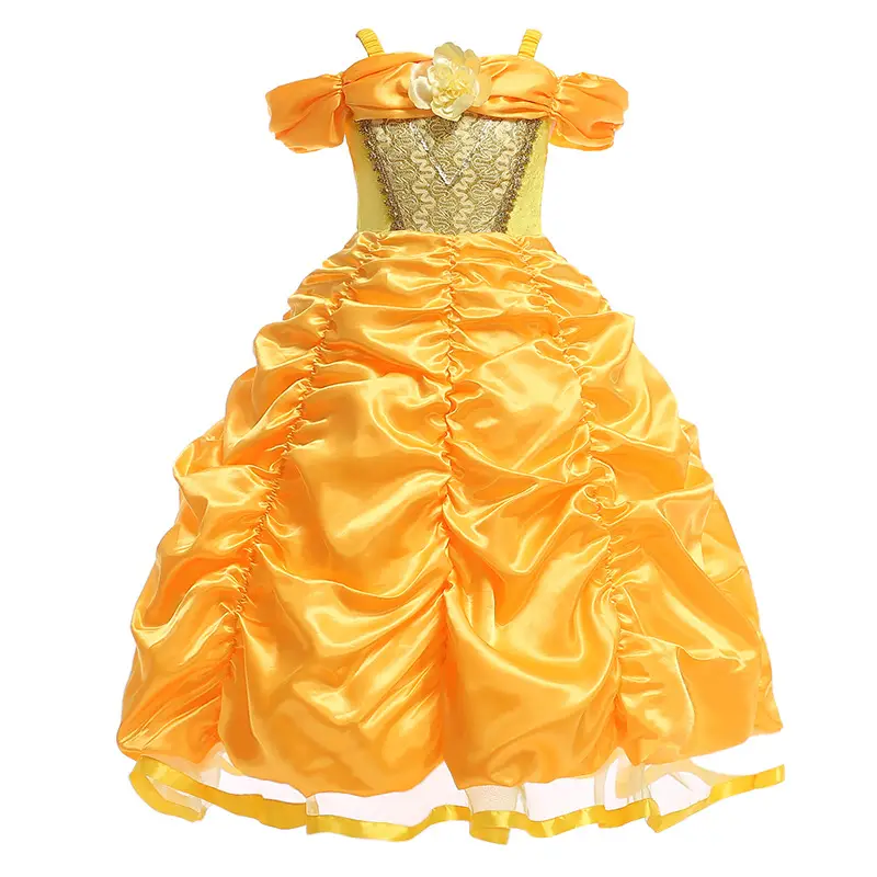 Blue Frozen Cartoon Dress for Girls Mesh Princess Cape - Image 15