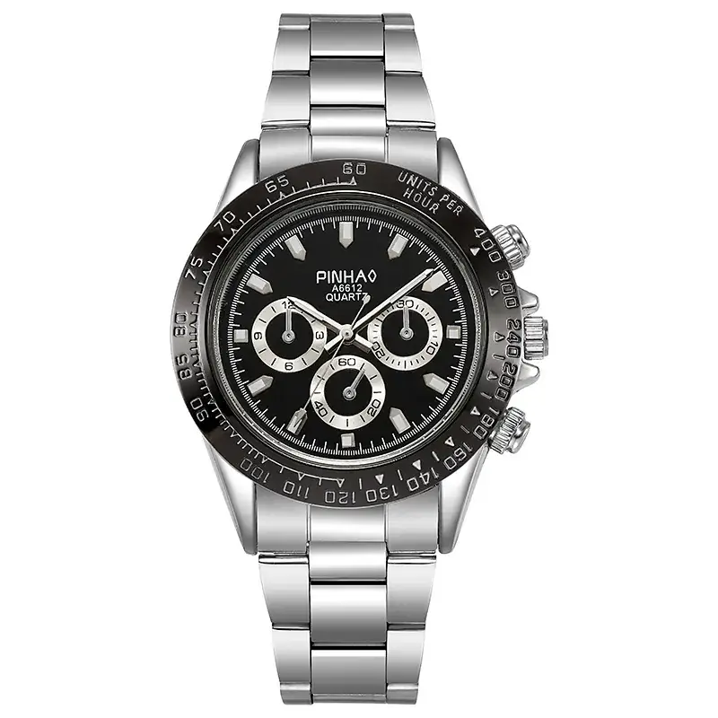 Men's 4-Hand Chronograph Watch Gold Silver Black - Image 4