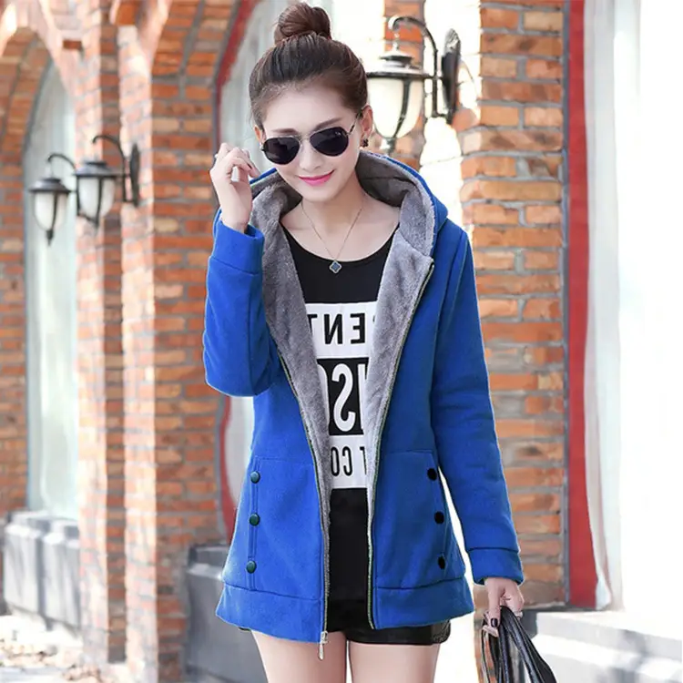 Korean Style Green Velvet Coat for Women Plus Large - Image 5