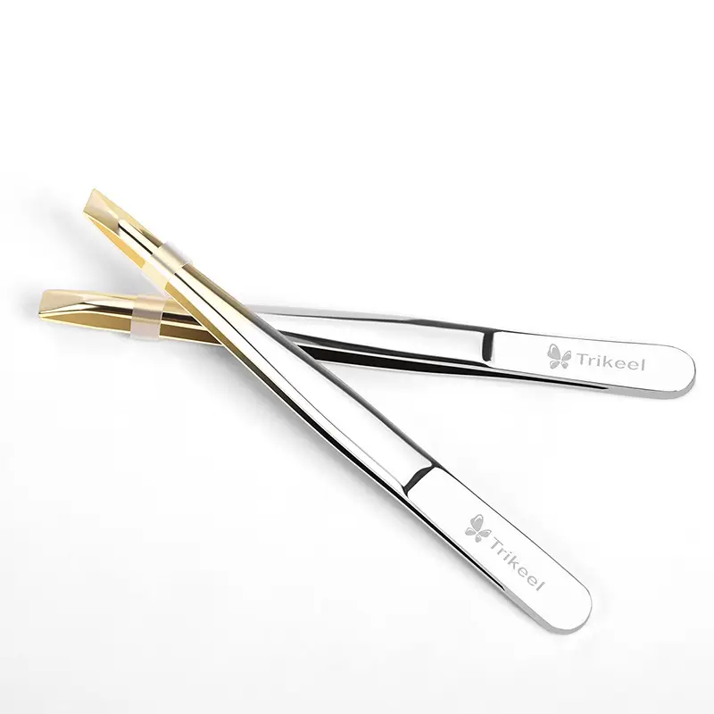 Stainless Steel Eyebrow Clip Grafting False Eyelash Plucking Tweezers - Image 8
