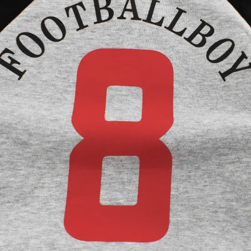 Men's Grey Hoodie with Black Sleeves & "9" Print - Image 2