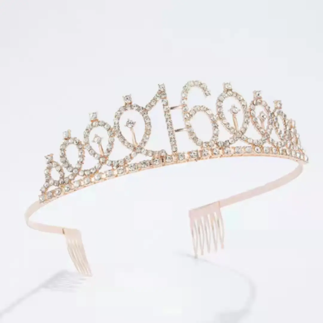 18th Birthday Crown Headband with Ribbon & Safety Pin - Image 2