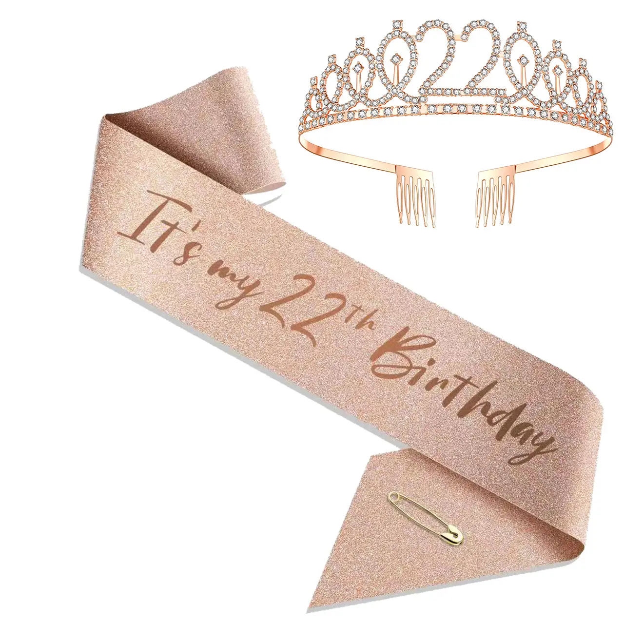 18th Birthday Crown Headband with Ribbon & Safety Pin - Image 27