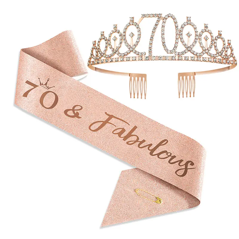 18th Birthday Crown Headband with Ribbon & Safety Pin - Image 29