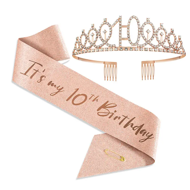18th Birthday Crown Headband with Ribbon & Safety Pin - Image 30