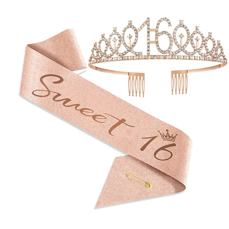 18th Birthday Crown Headband with Ribbon & Safety Pin - Image 31