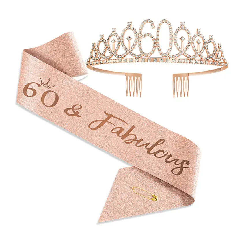 18th Birthday Crown Headband with Ribbon & Safety Pin - Image 33