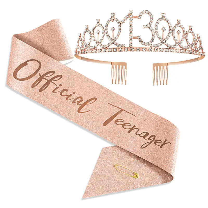 18th Birthday Crown Headband with Ribbon & Safety Pin - Image 34