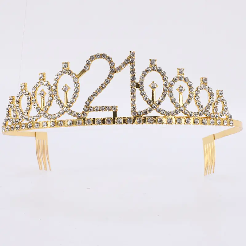 18th Birthday Crown Headband with Ribbon & Safety Pin - Image 4