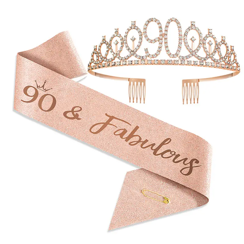 18th Birthday Crown Headband with Ribbon & Safety Pin - Image 50