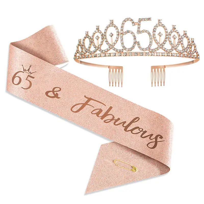 18th Birthday Crown Headband with Ribbon & Safety Pin - Image 51