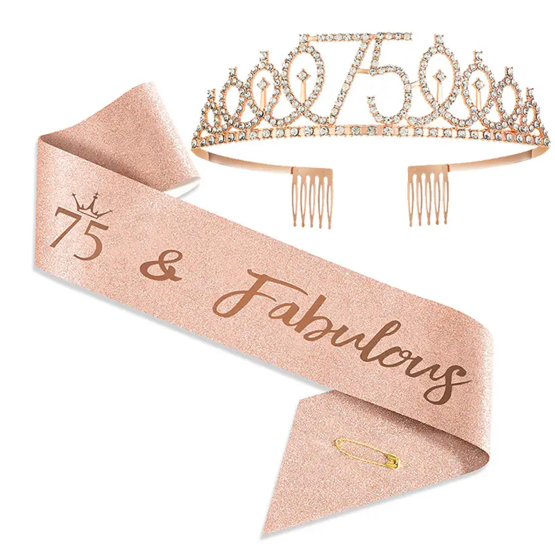 18th Birthday Crown Headband with Ribbon & Safety Pin - Image 52