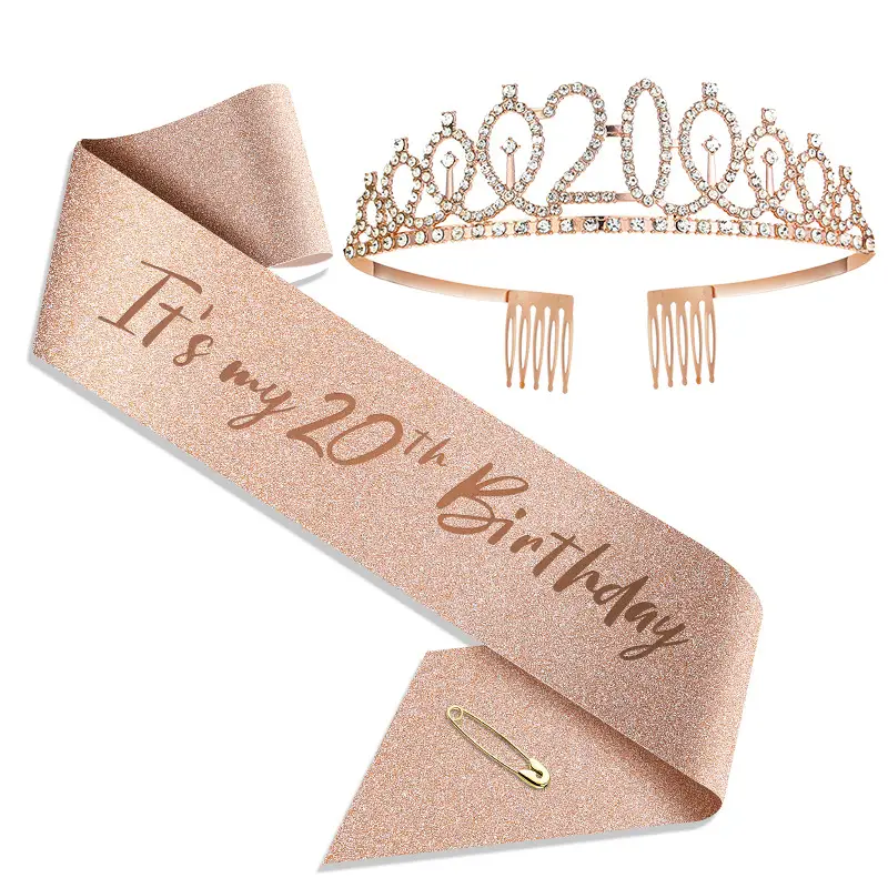 18th Birthday Crown Headband with Ribbon & Safety Pin - Image 57