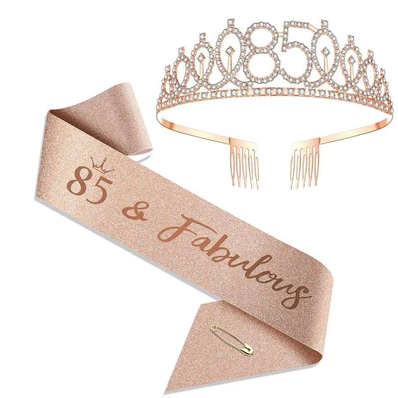 18th Birthday Crown Headband with Ribbon & Safety Pin - Image 72