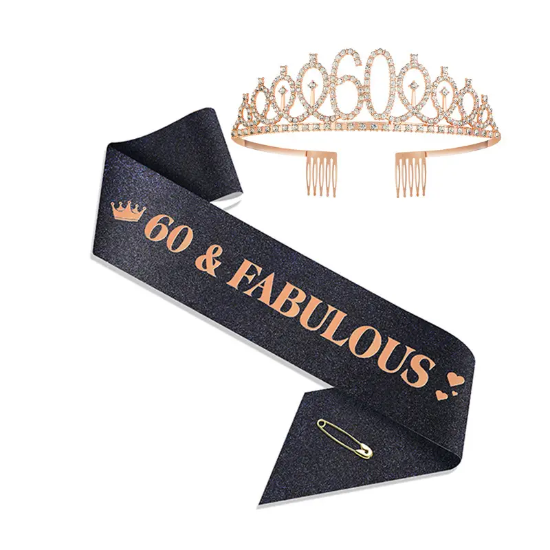 18th Birthday Crown Headband with Ribbon & Safety Pin - Image 76