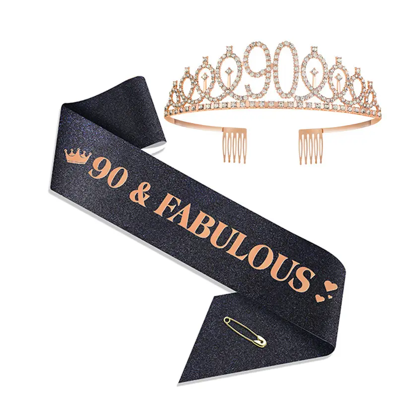 18th Birthday Crown Headband with Ribbon & Safety Pin - Image 79