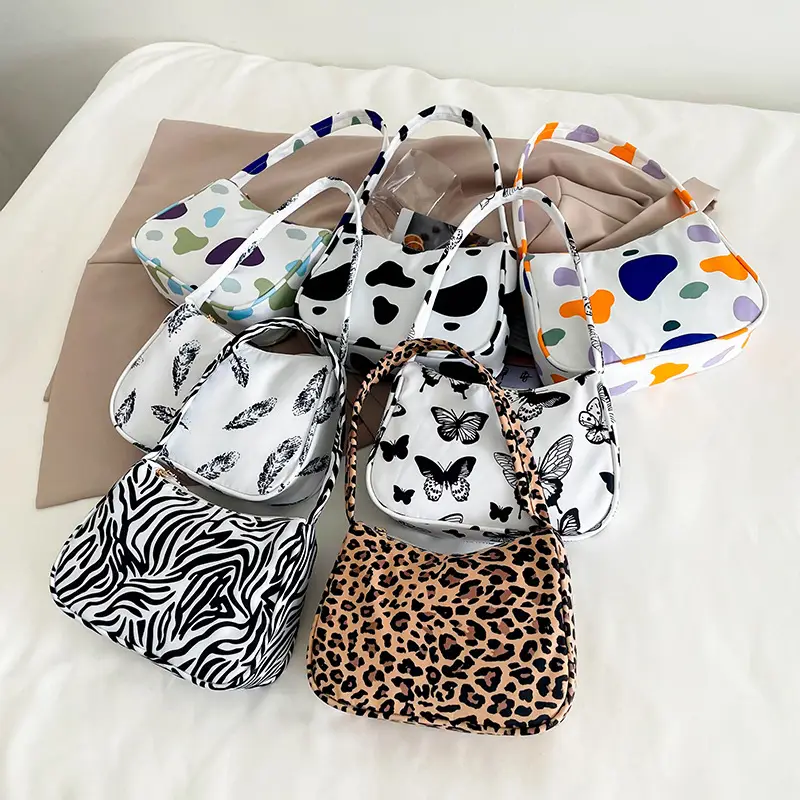 Women's Canvas Vintage Niche Bag with Vintage Print - Image 6