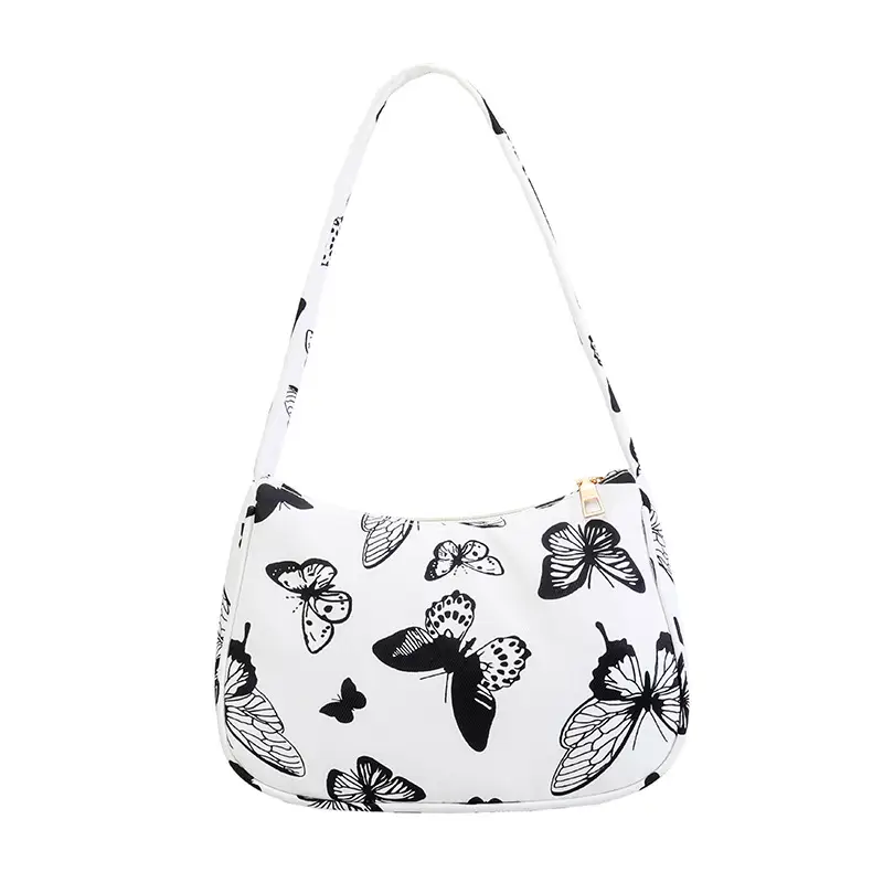 Women's Canvas Vintage Niche Bag with Vintage Print - Image 10