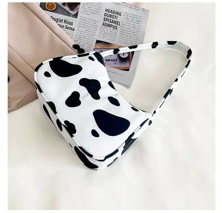 Women's Canvas Vintage Niche Bag with Vintage Print - Image 2