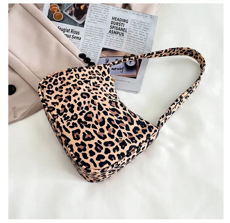 Women's Canvas Vintage Niche Bag with Vintage Print - Image 5