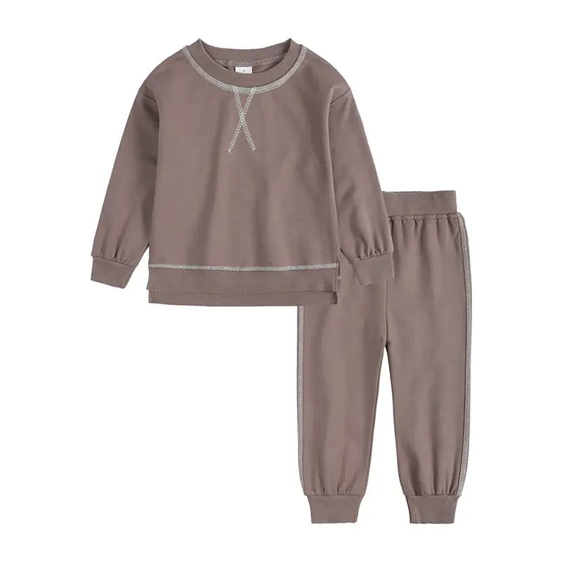 Pink Korean Style Children's Sweatshirt & Pants Set - Image 2