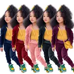 Pink Korean Style Children's Sweatshirt & Pants Set — feature 10