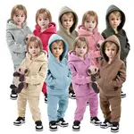 Pink Korean Style Children's Sweatshirt & Pants Set — feature 4