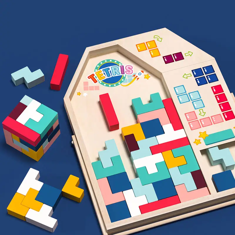 Three-Dimensional Tetris Puzzle for Kids Educational Toy