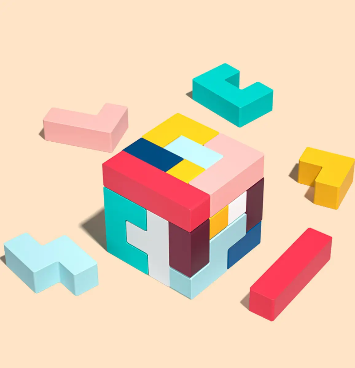 Three-Dimensional Tetris Puzzle for Kids Educational Toy