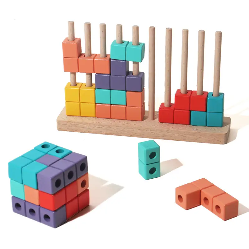 Three-Dimensional Tetris Puzzle for Kids Educational Toy