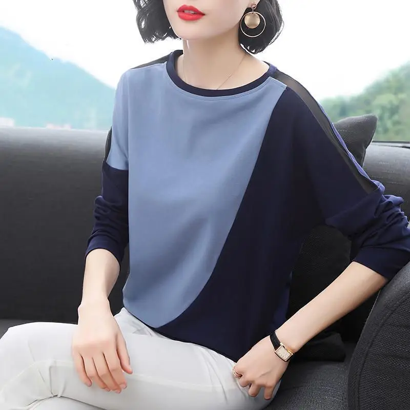 Two Color Long Sleeve T-Shirt for Women Red Black — feature 5