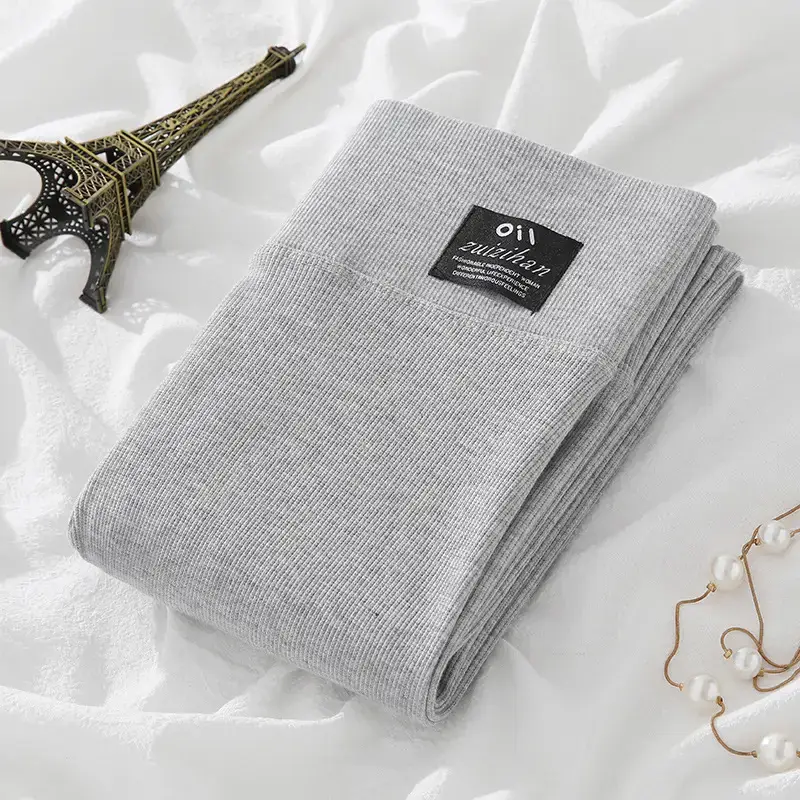 Women Grey Lamb Fleece Leggings Winter Warm Outerwear - Image 2