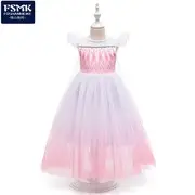 Light Blue Princess Long Dress for Girls Cosplay Wear — feature 7