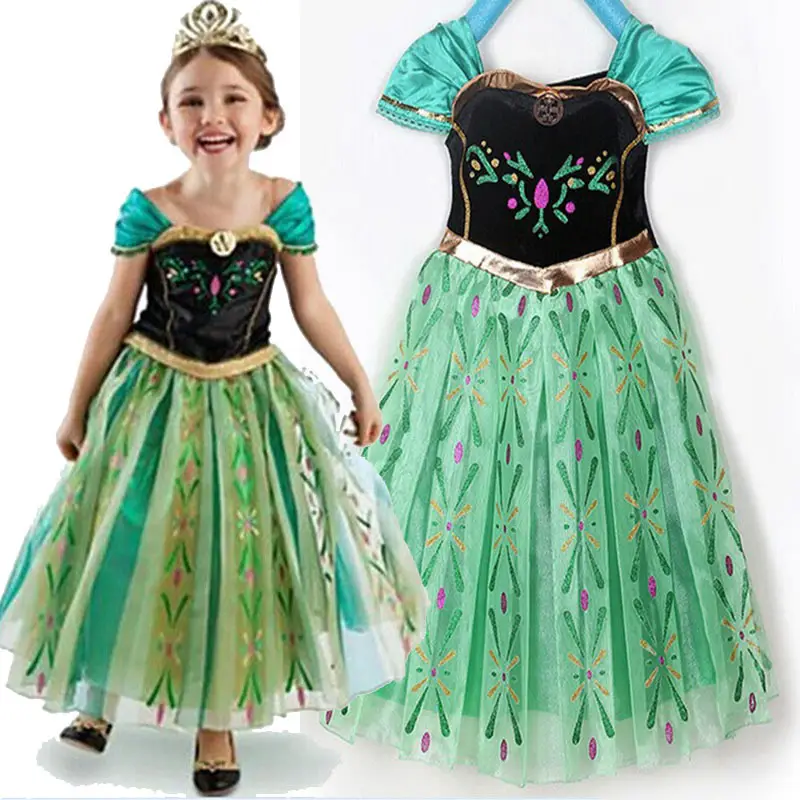 Light Blue Princess Long Dress for Girls Cosplay Wear